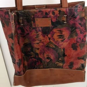 Patricia Nash Leather Bag Floral suede large